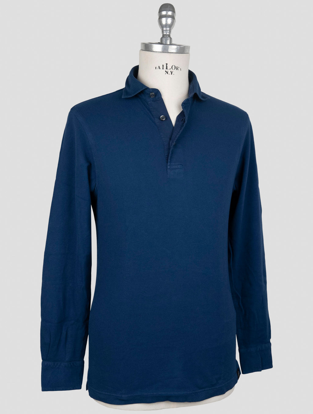 Gran Sasso Blue Cotton Sweater Polo 2