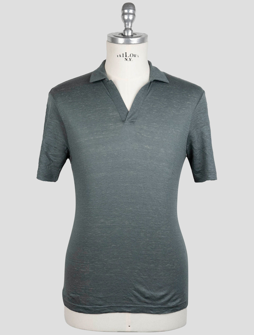 Gran Sasso Gray Linen Polo 1