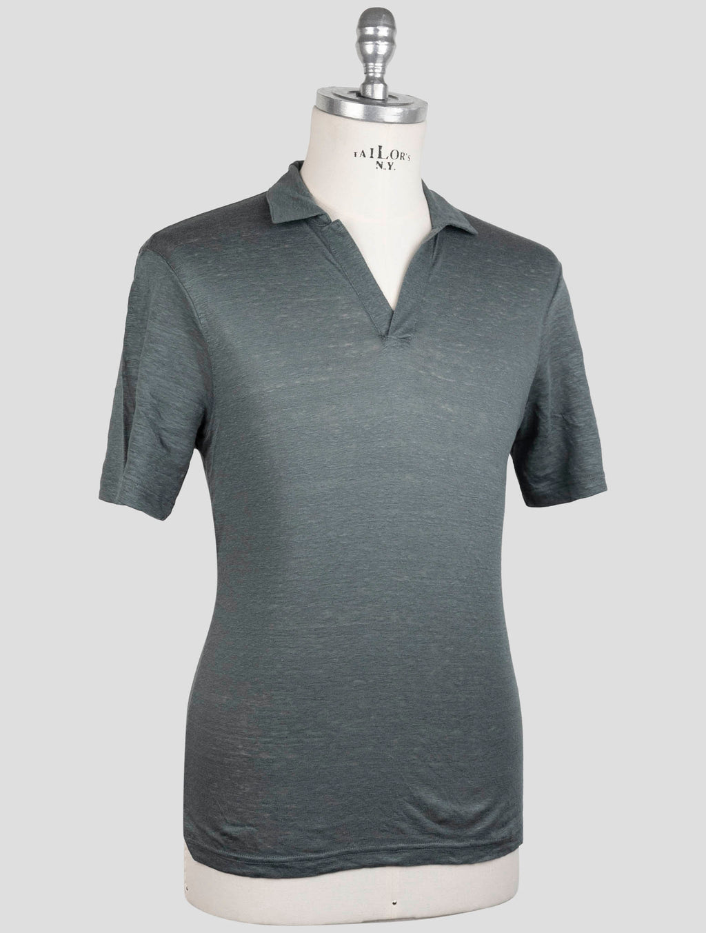 Gran Sasso Gray Linen Polo 2