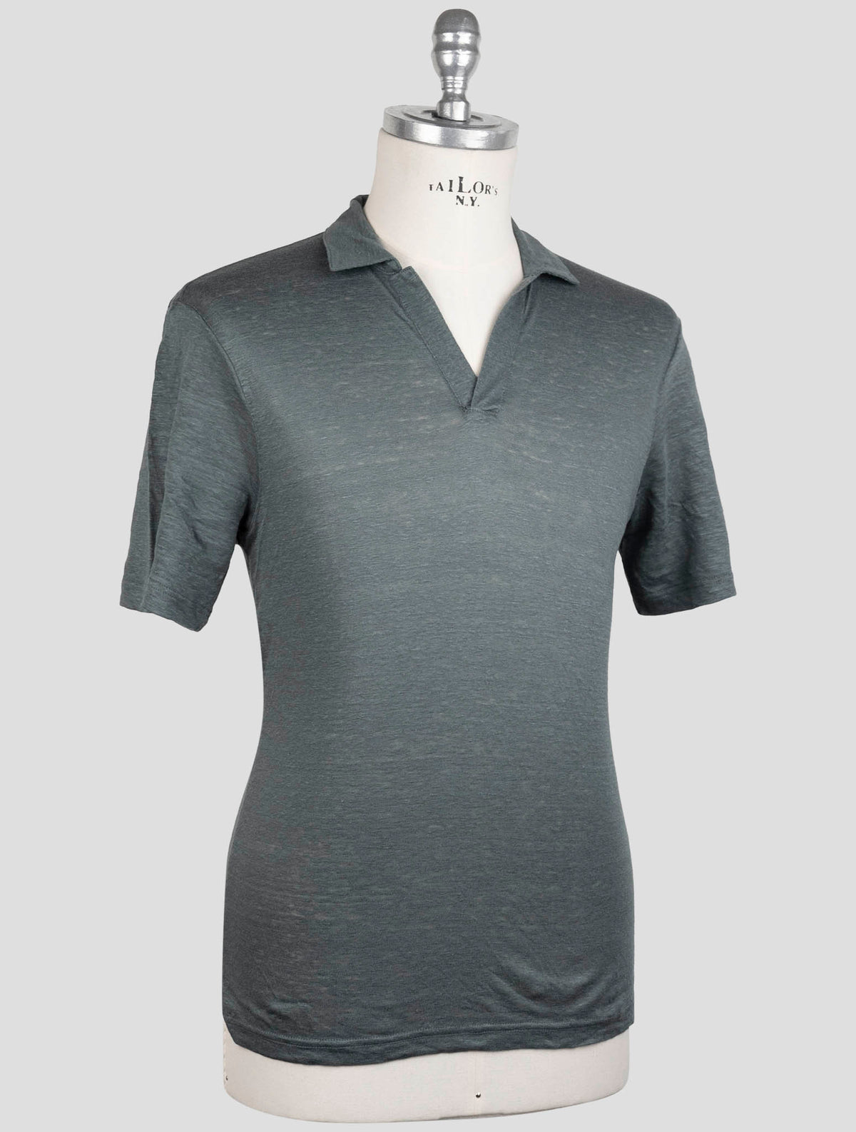 Gran Sasso Gray Linen Polo 2