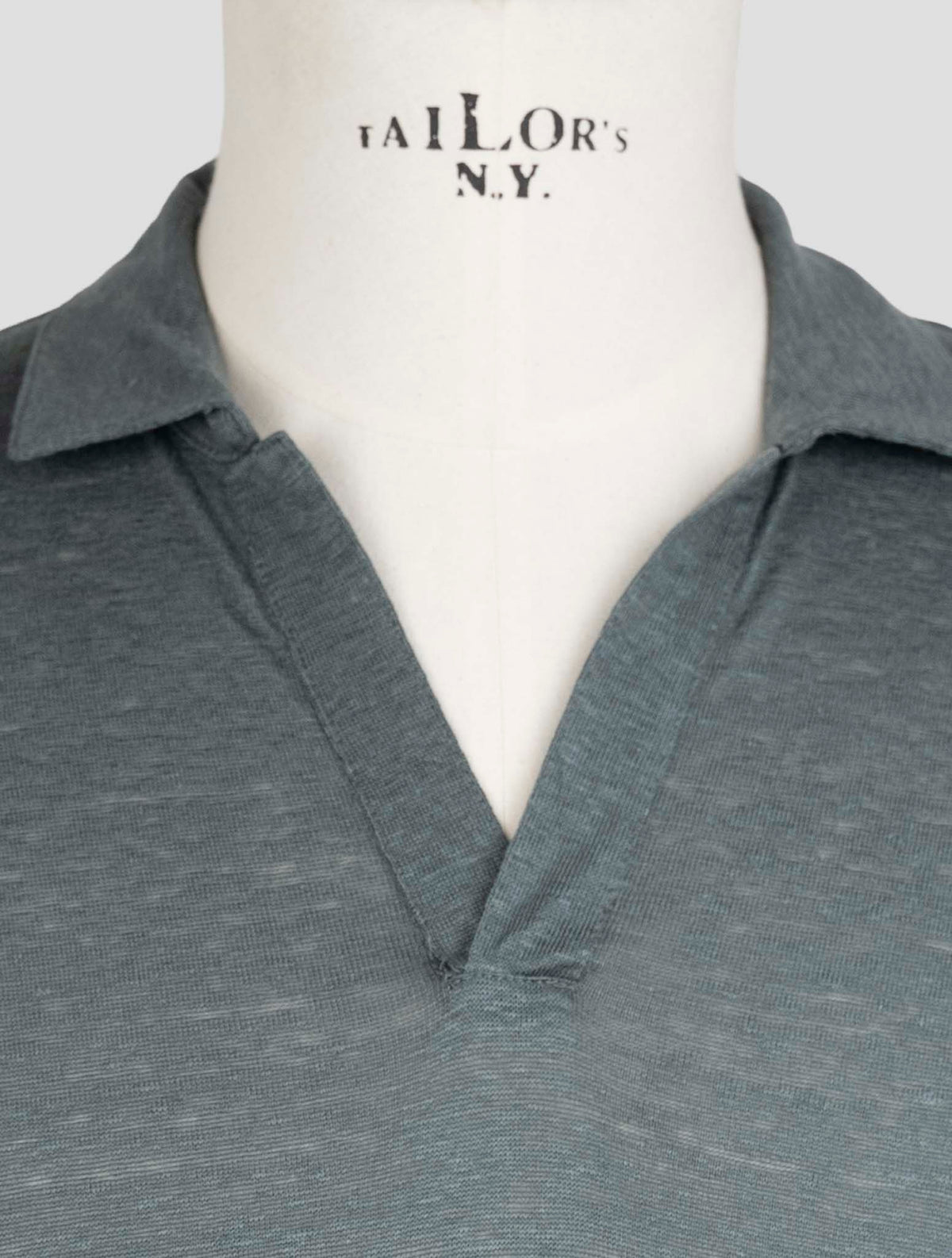 Gran Sasso Gray Linen Polo 4