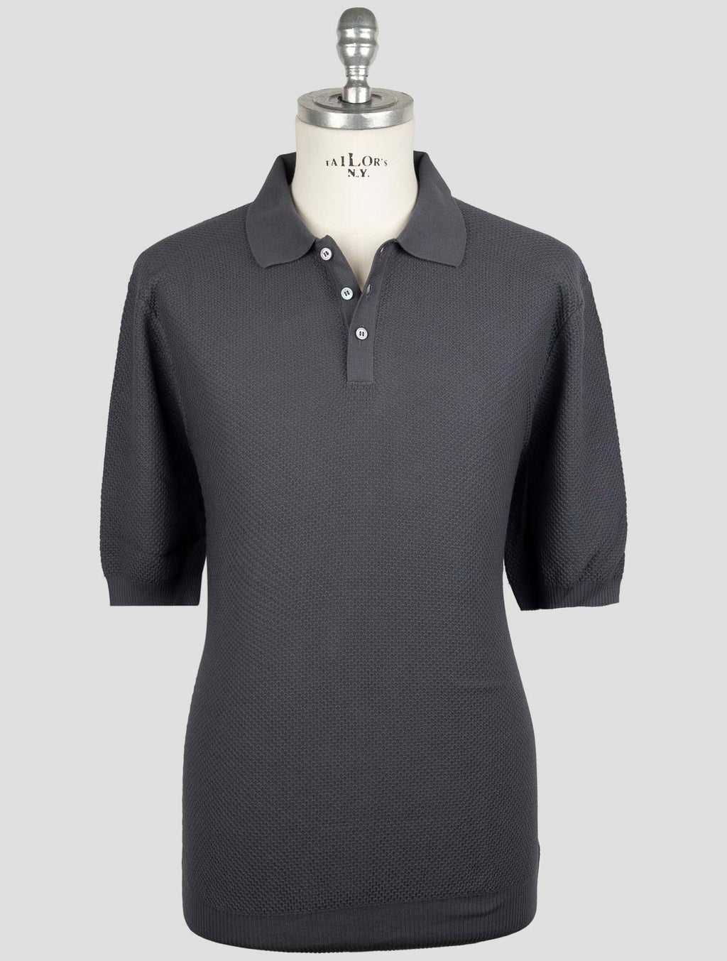 Gran Sasso Gray Cotton Polo 1