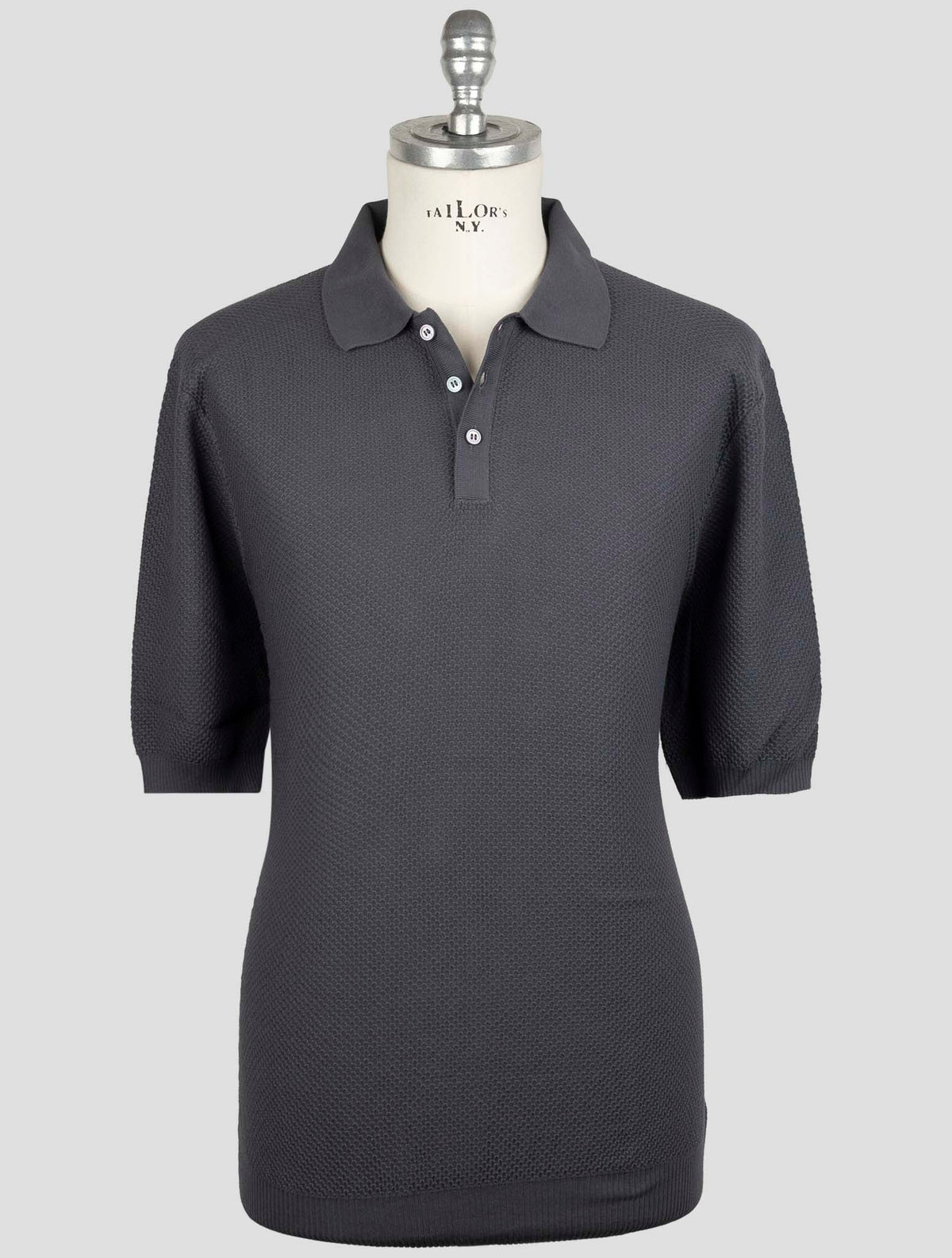 Gran Sasso Gray Cotton Polo 1