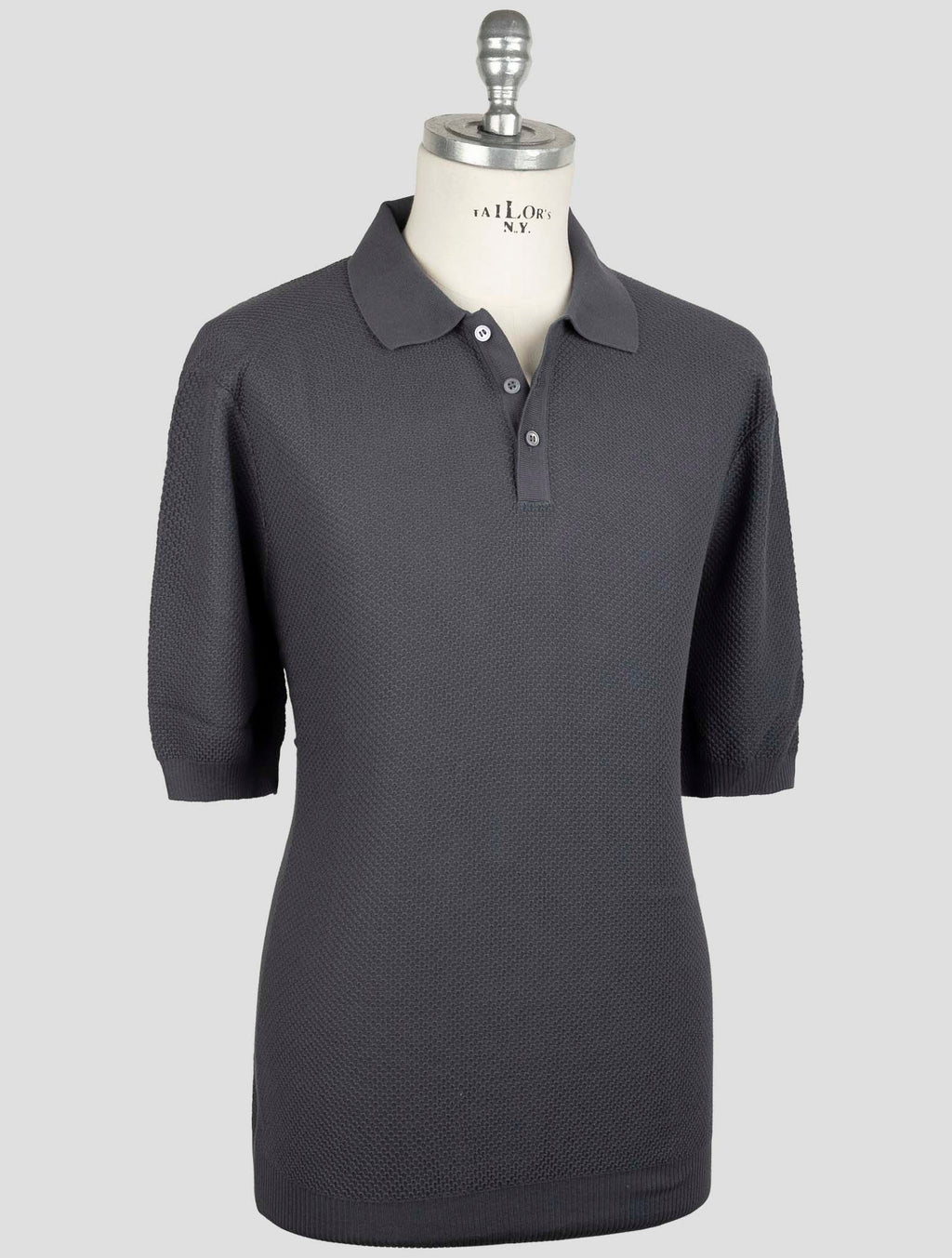 Gran Sasso Gray Cotton Polo 2