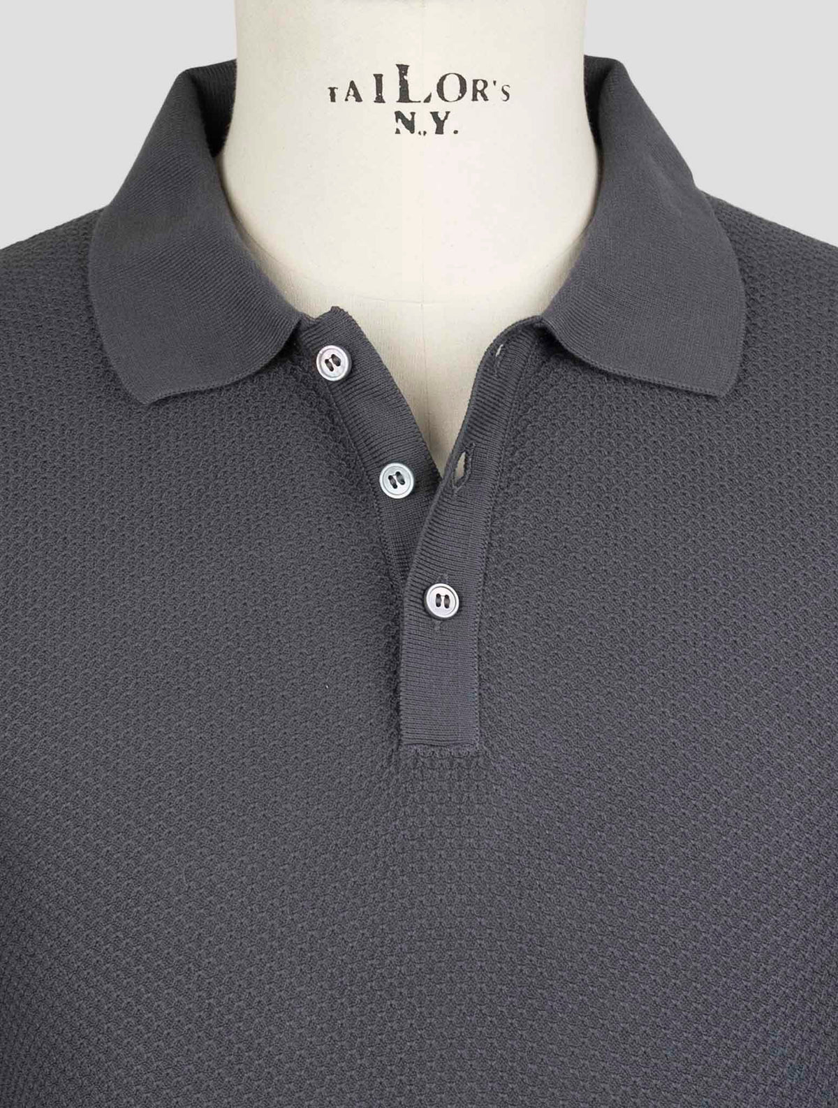 Gran Sasso Gray Cotton Polo 4