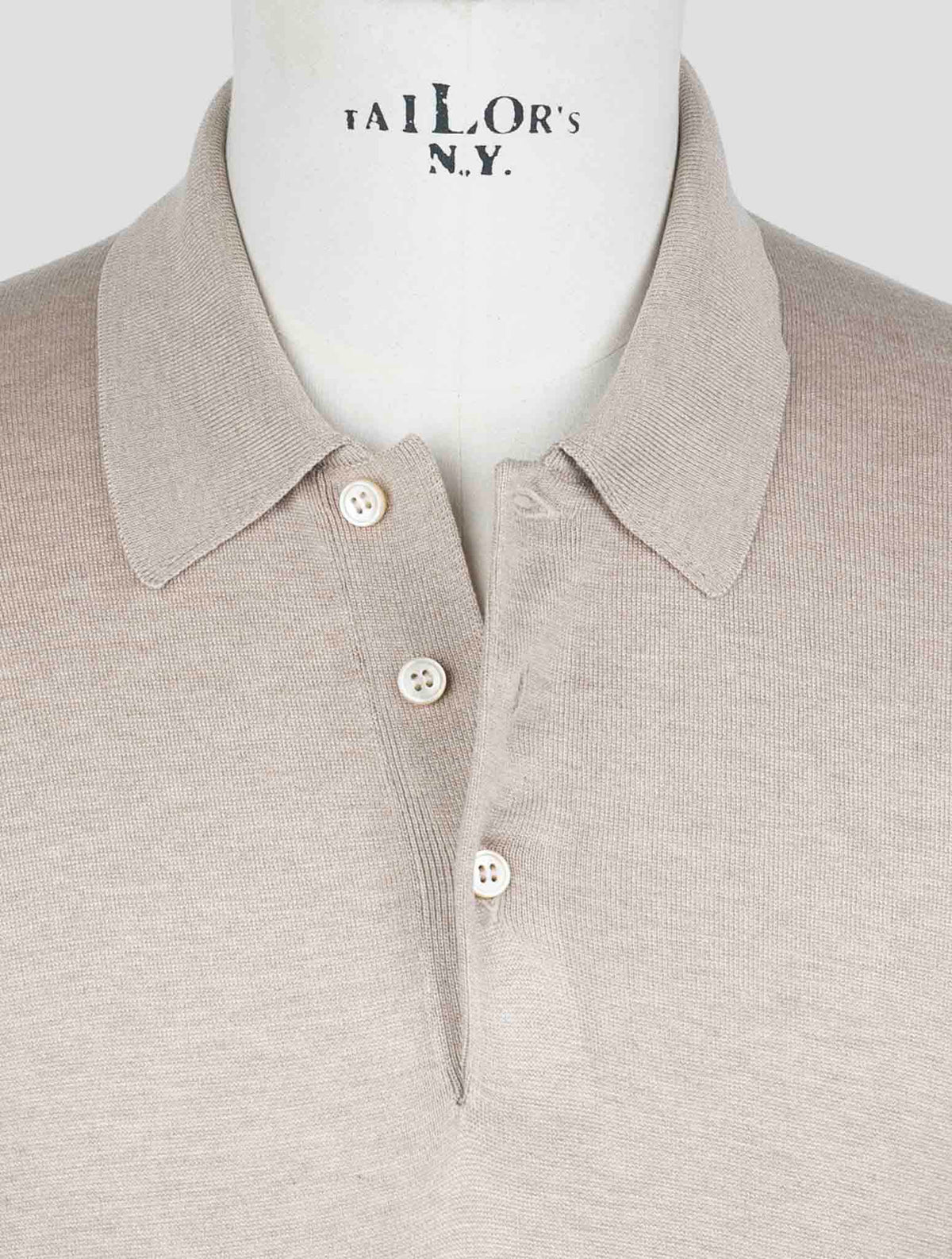 Gran Sasso Light Brown Silk Polo 4