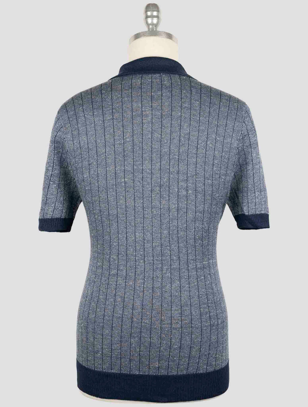 Gran Sasso Blue Linen Cotton Polo 3