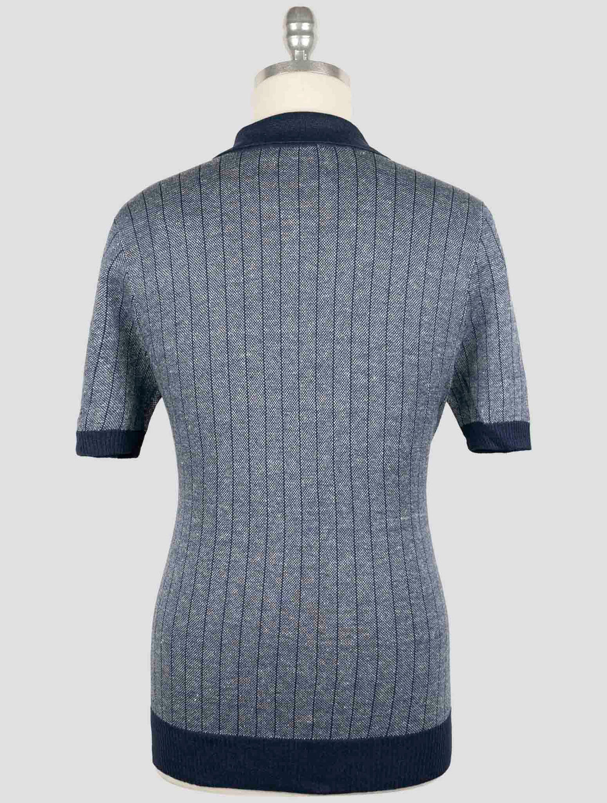 Gran Sasso Blue Linen Cotton Polo 3