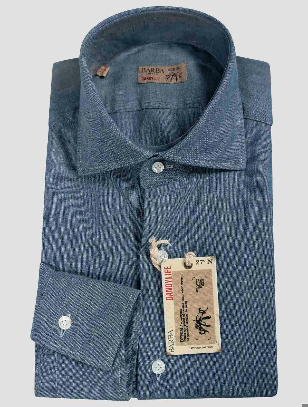 Barba Napoli Denim Cotton Shirt 1