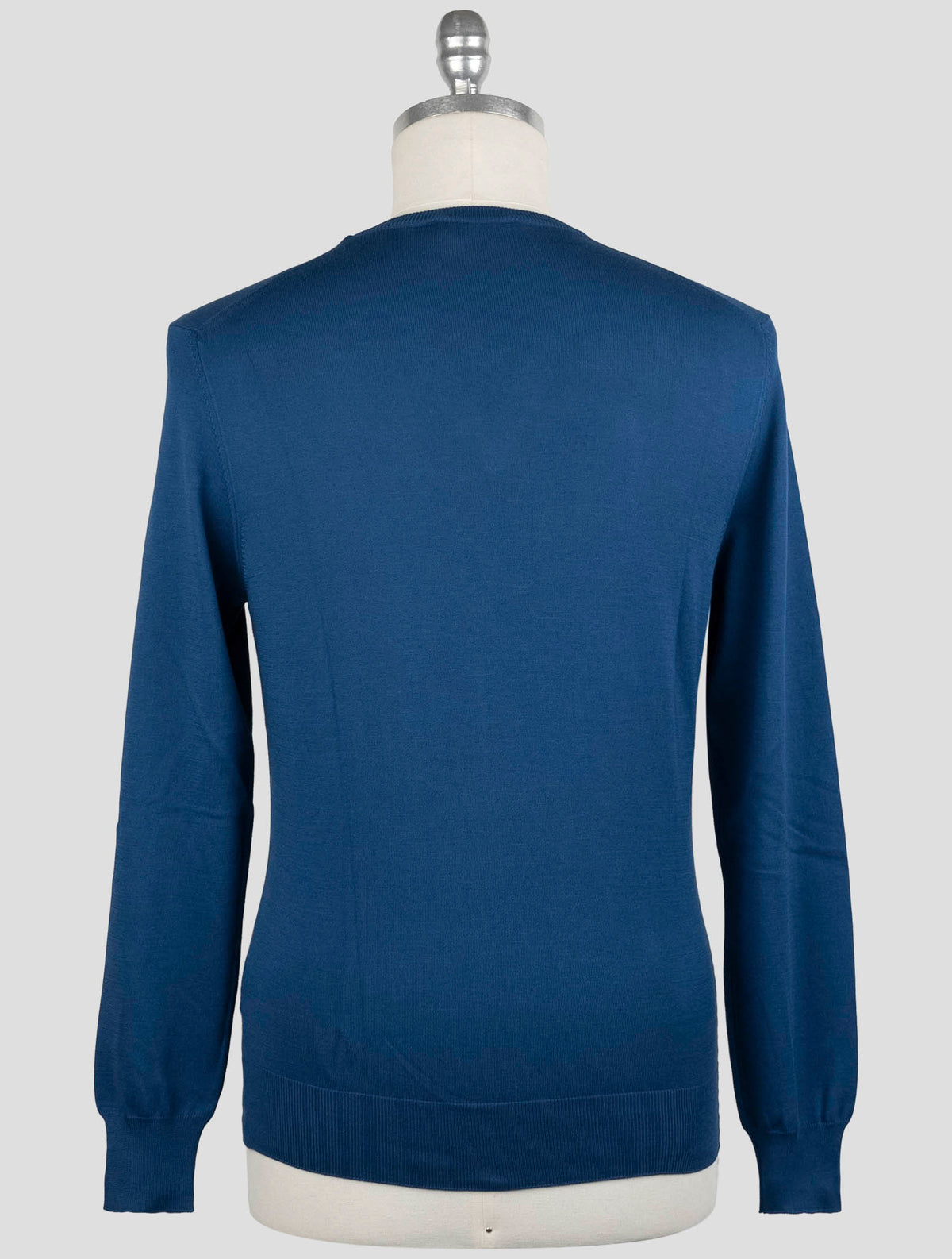Gran Sasso Blue Cotton Sweater V-Neck 3