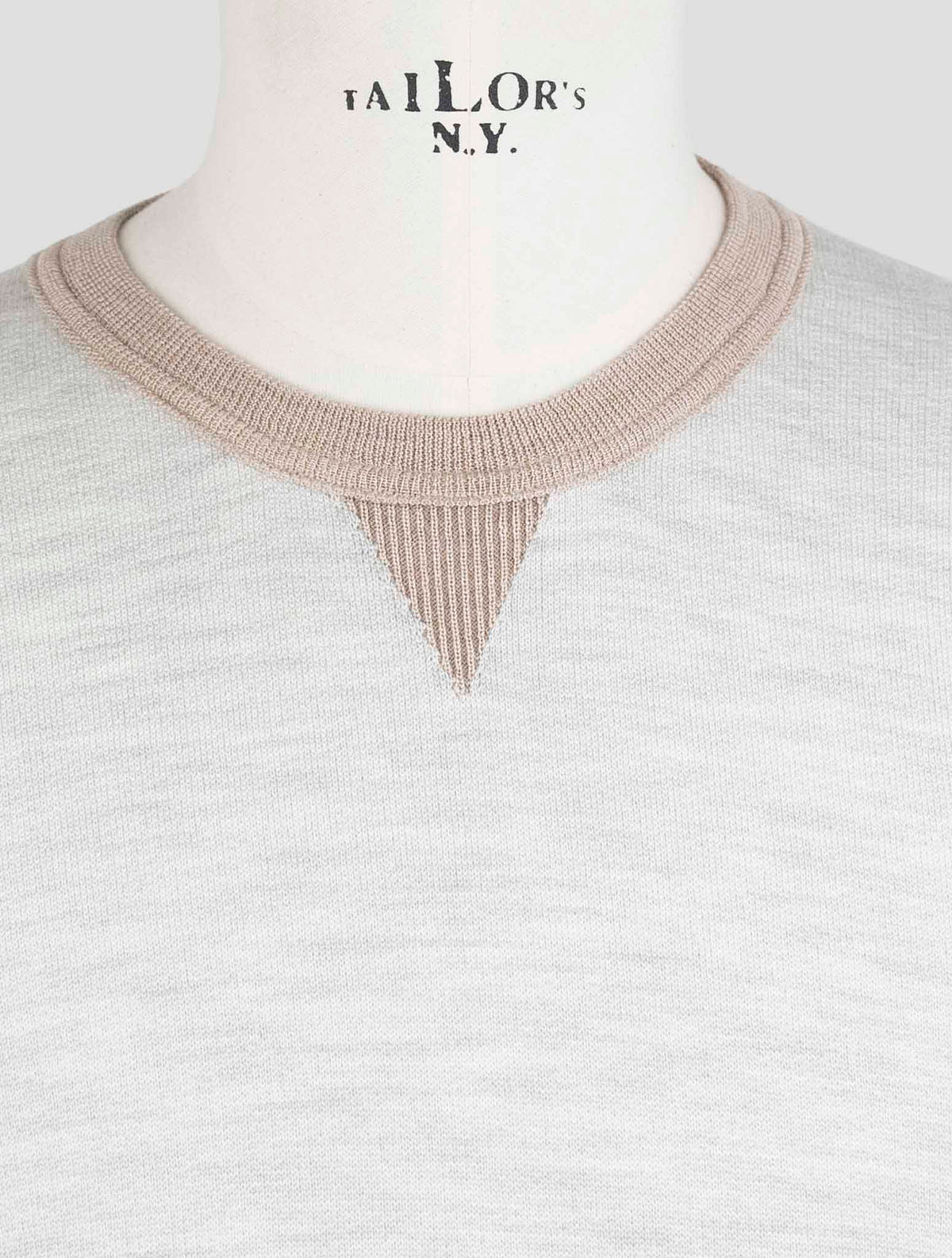 Gran Sasso Light Gray Virgin Wool Silk Sweater Crewneck 4