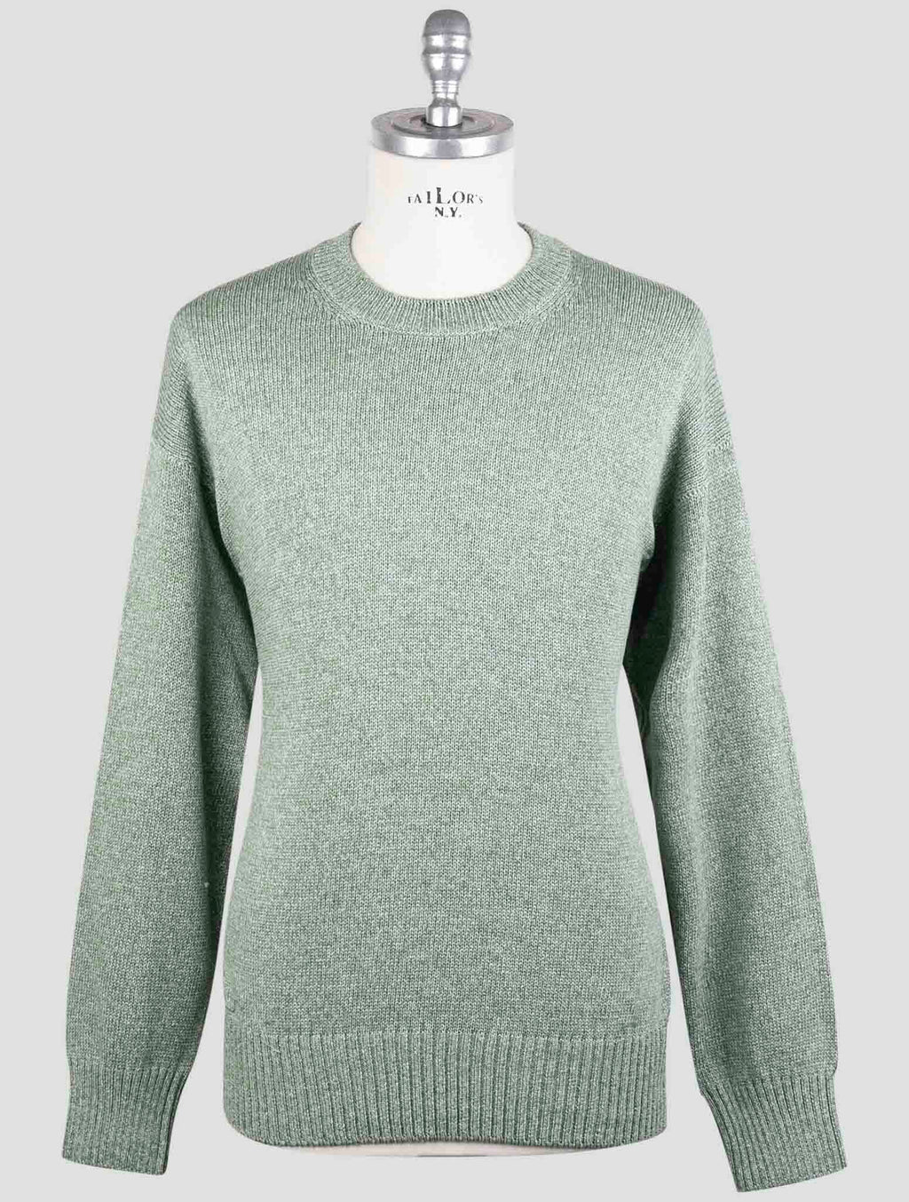 Gran Sasso Green Cotton Sweater Crewneck 1
