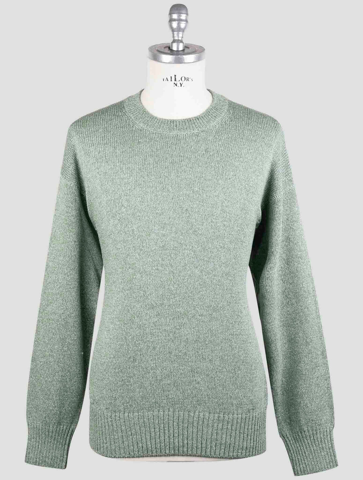 Gran Sasso Green Cotton Sweater Crewneck 1
