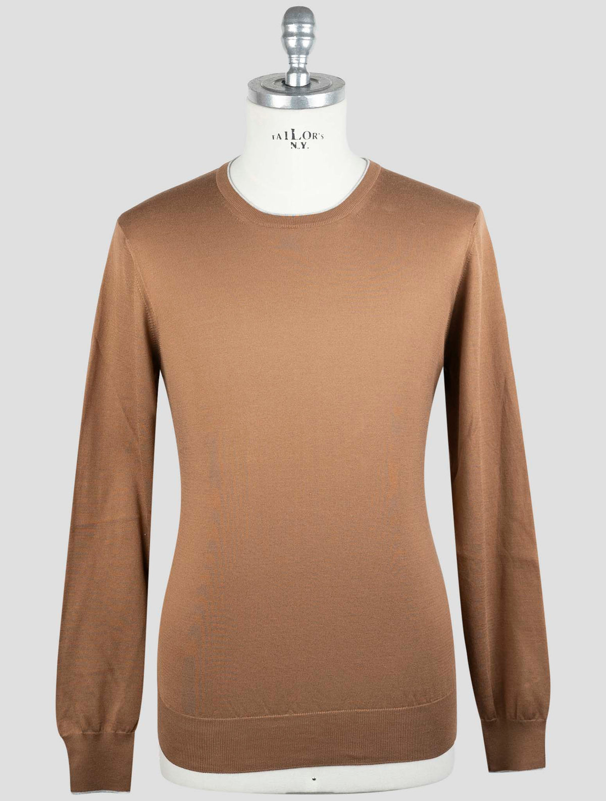 Gran Sasso Brown Silk Cotton Sweater Crewneck 1