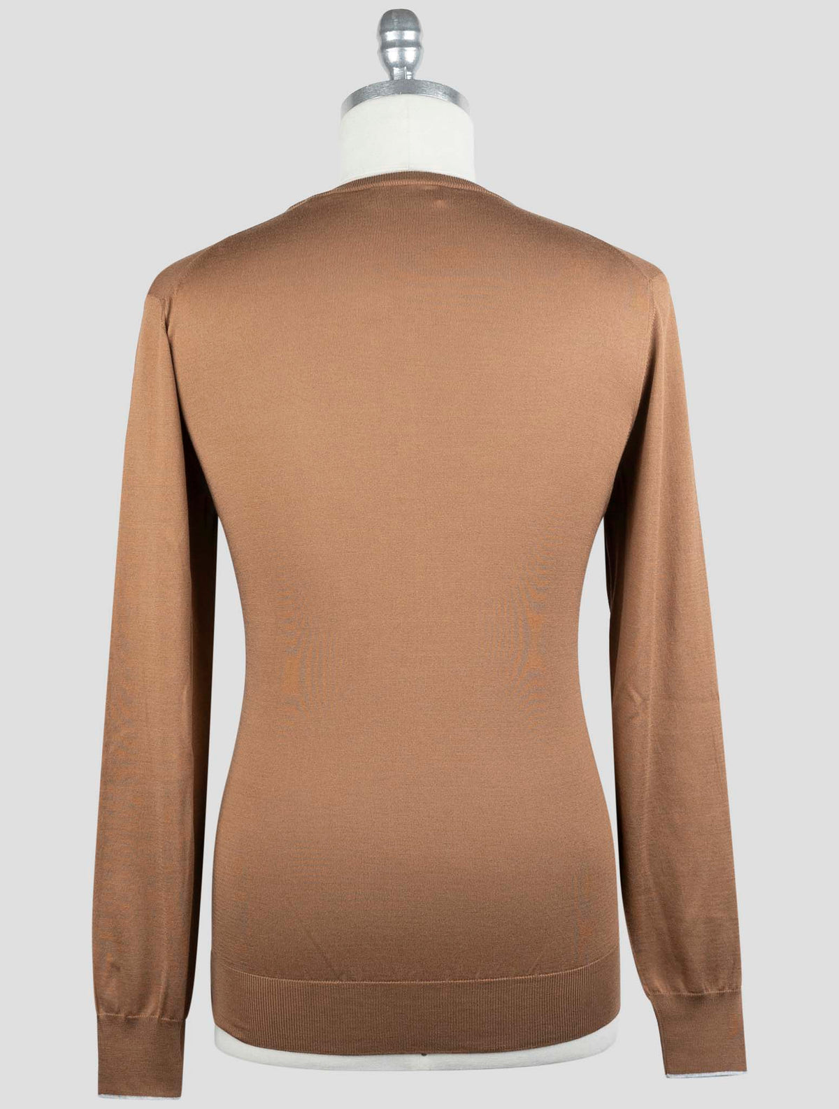 Gran Sasso Brown Silk Cotton Sweater Crewneck 3