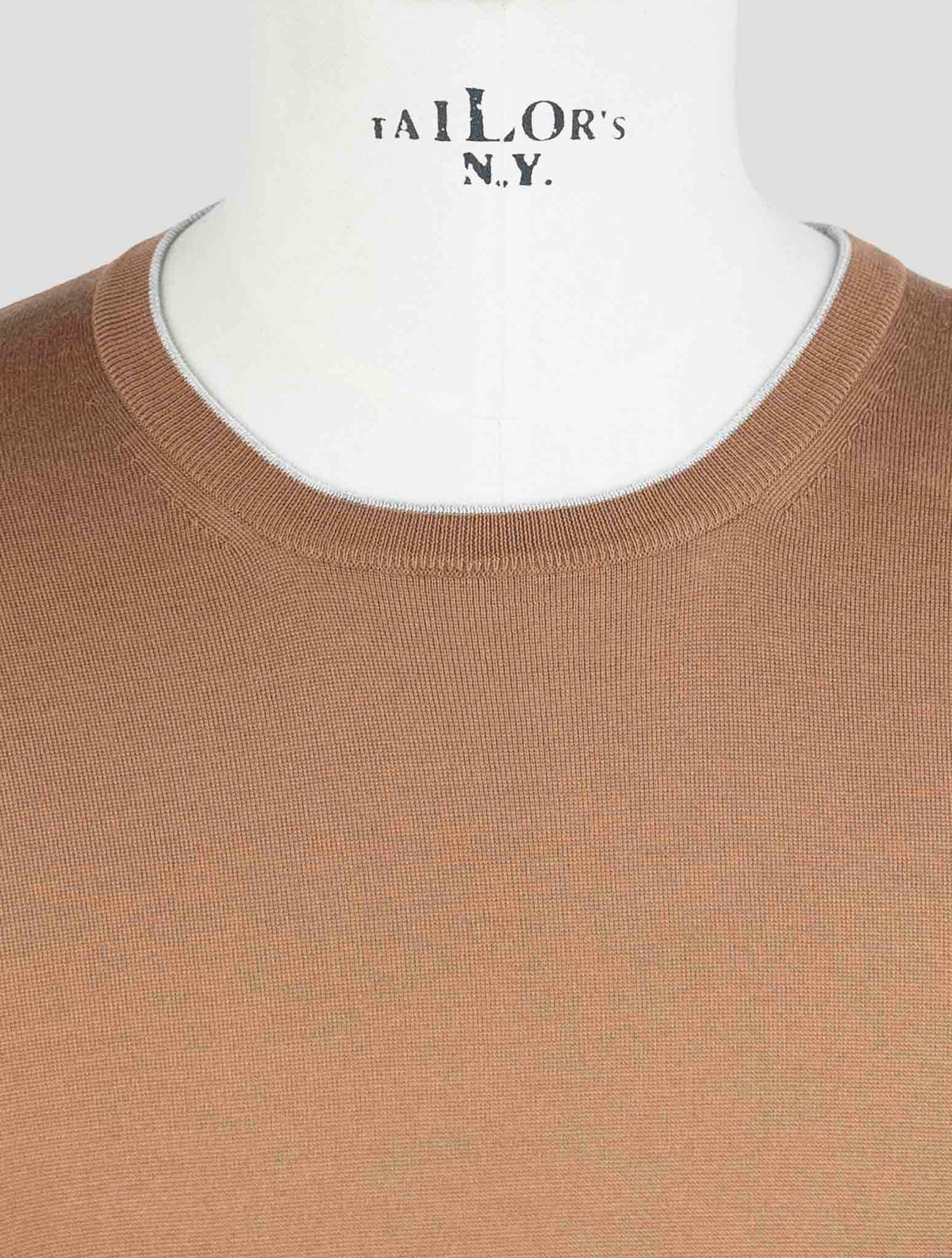 Gran Sasso Brown Silk Cotton Sweater Crewneck 4