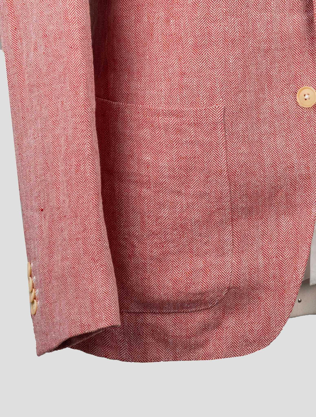 Isaia Red Linen Blazer 6