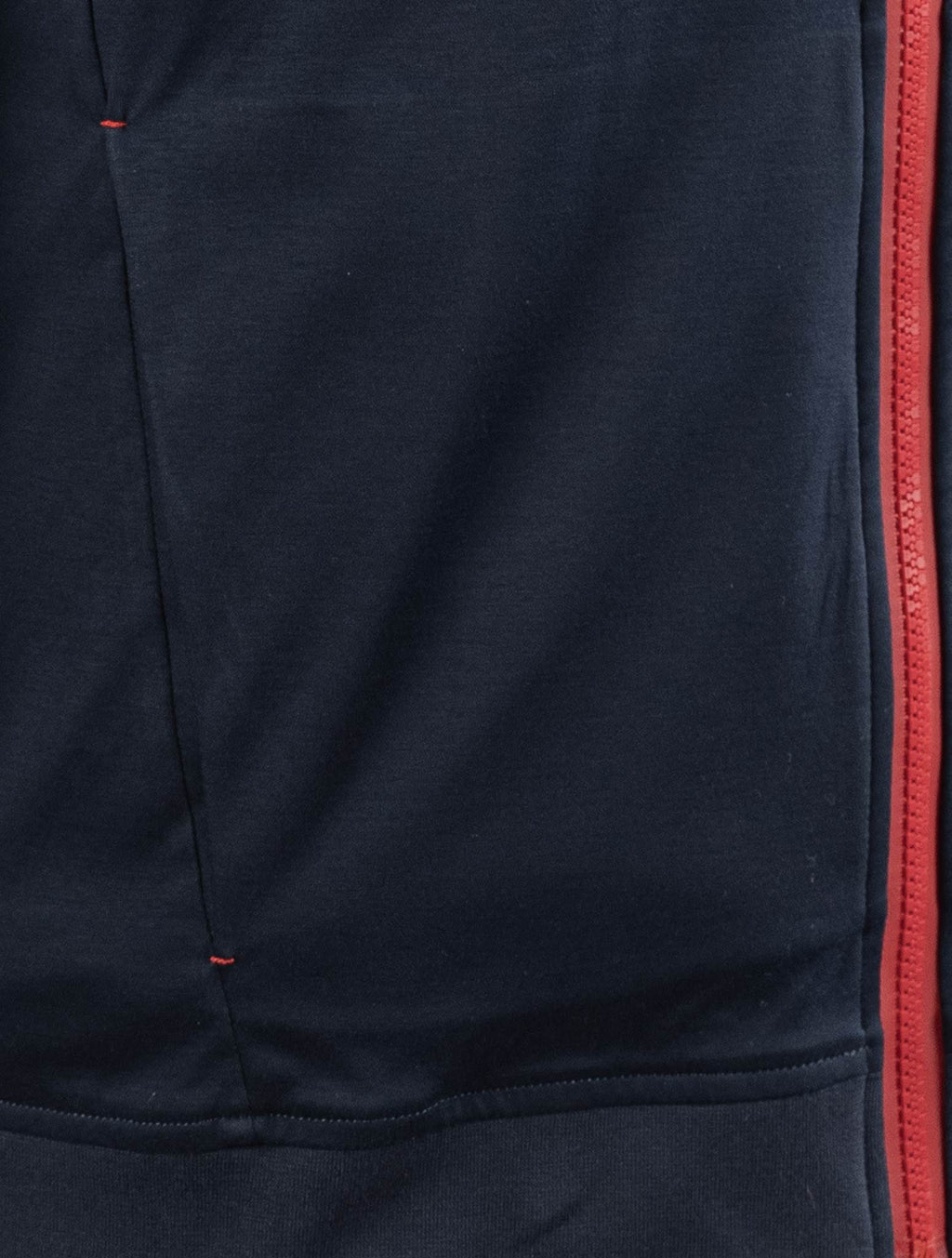 Kiton Blue Navy Cotton Coat RED_STITCH KCY3 3
