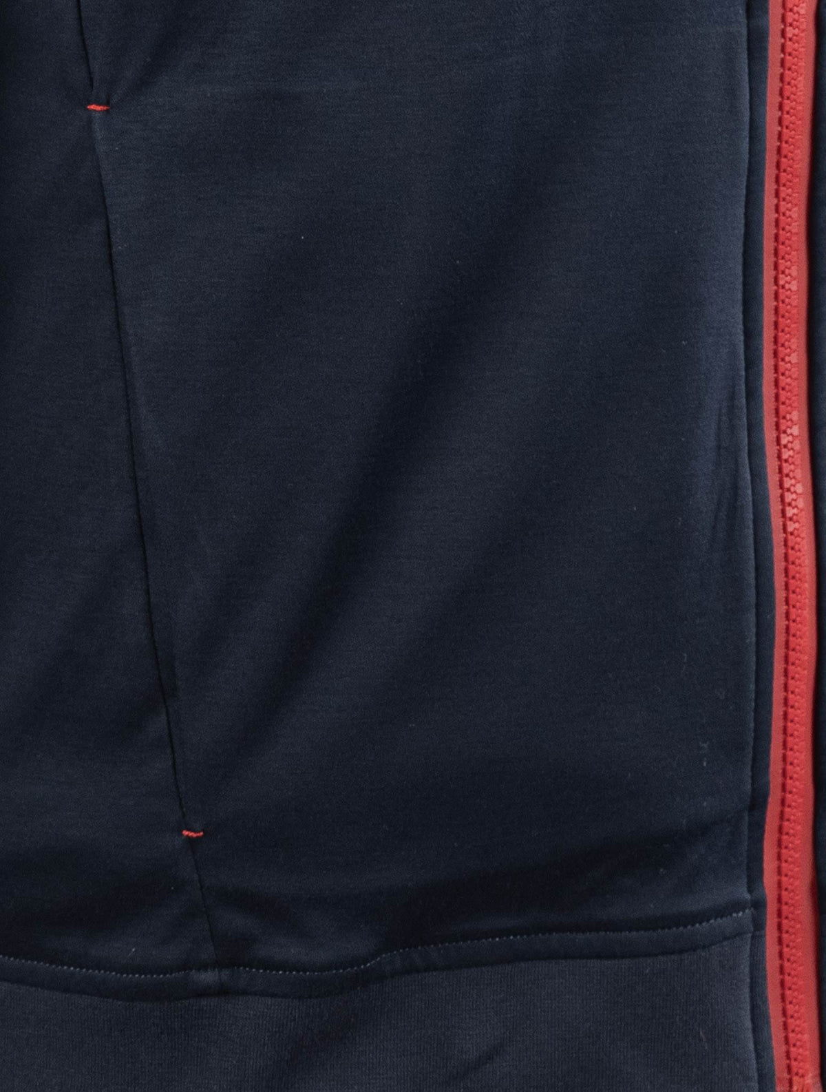 Kiton Blue Navy Cotton Coat RED_STITCH KCY3 3