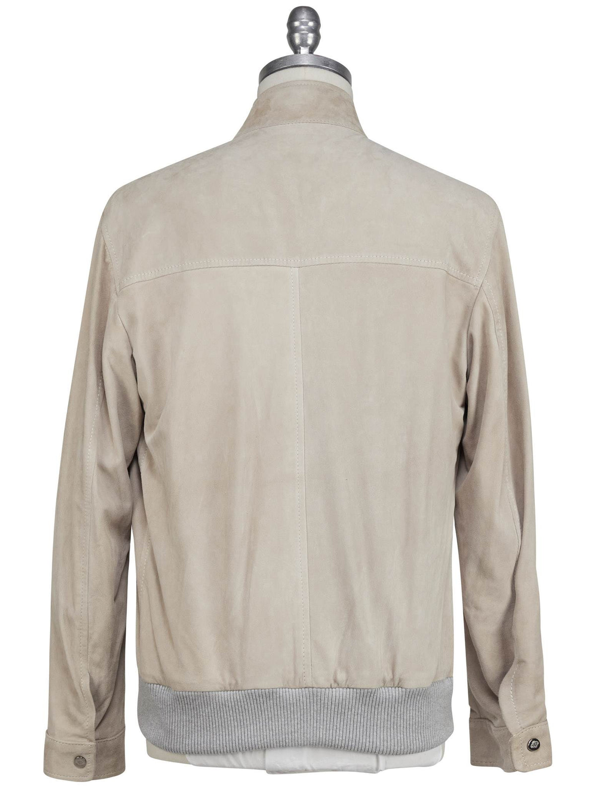 Luigi Borrelli Beige Leather Suede Coat 3