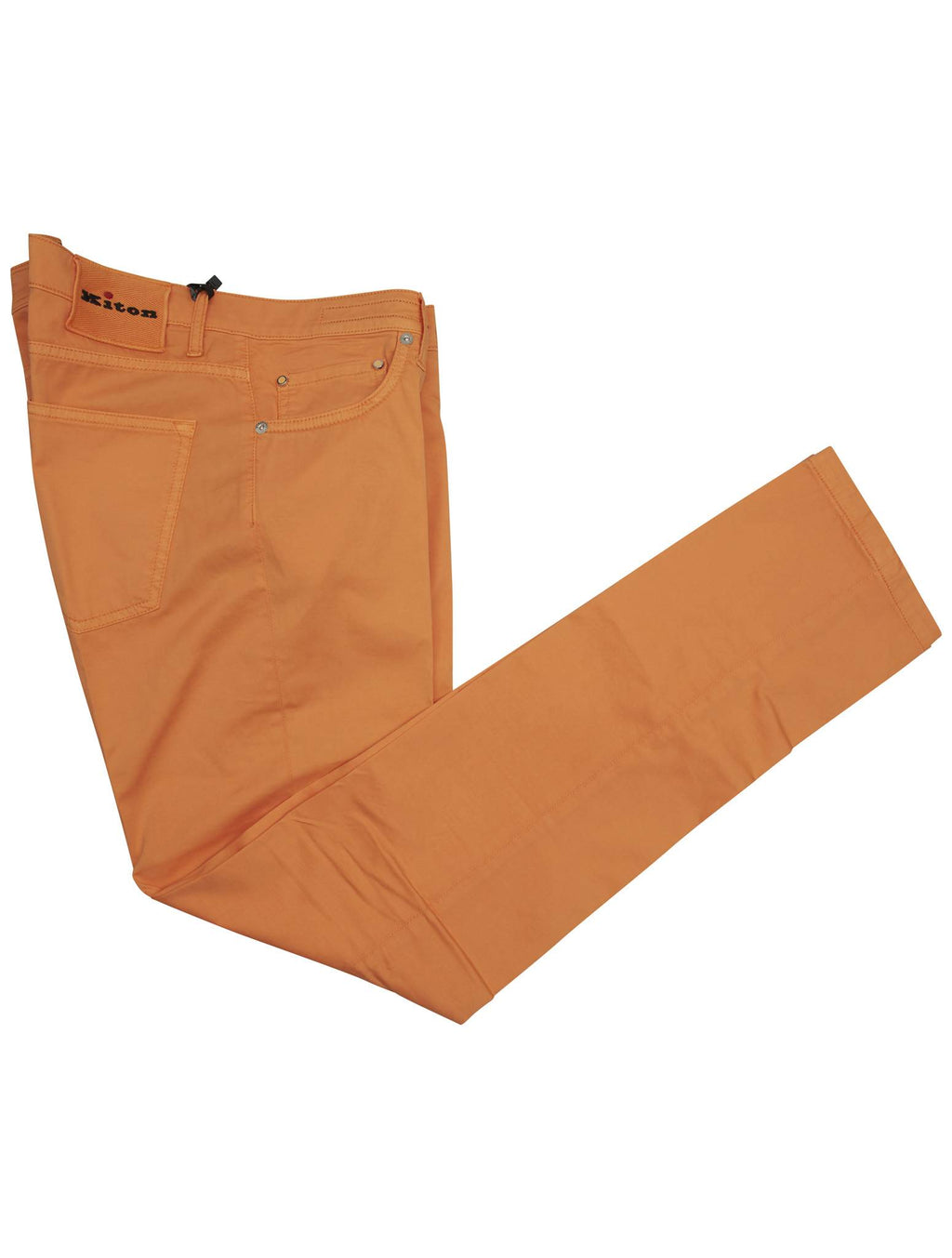 Kiton Orange Cotton Ea Jeans 1