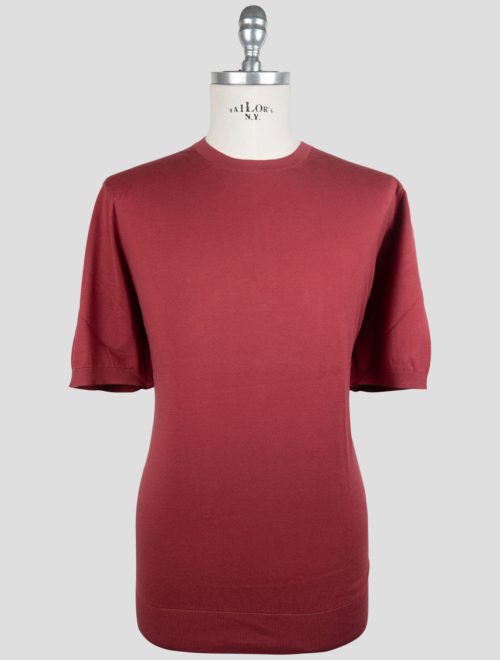 Gran Sasso Dark Red Cotton T-Shirt 1