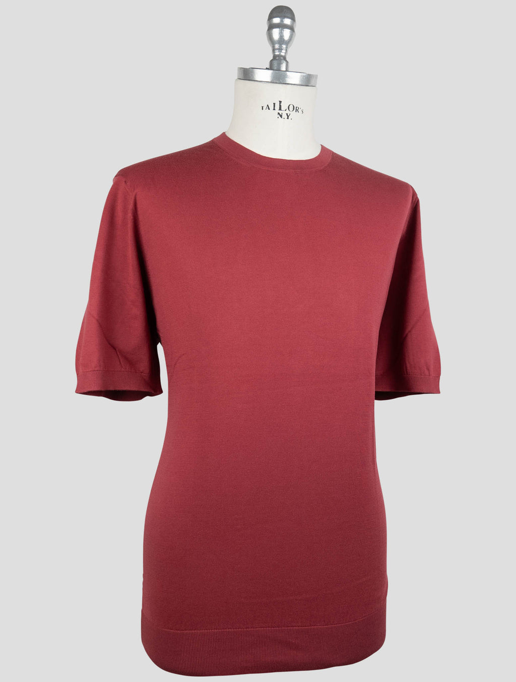 Gran Sasso Dark Red Cotton T-Shirt 2