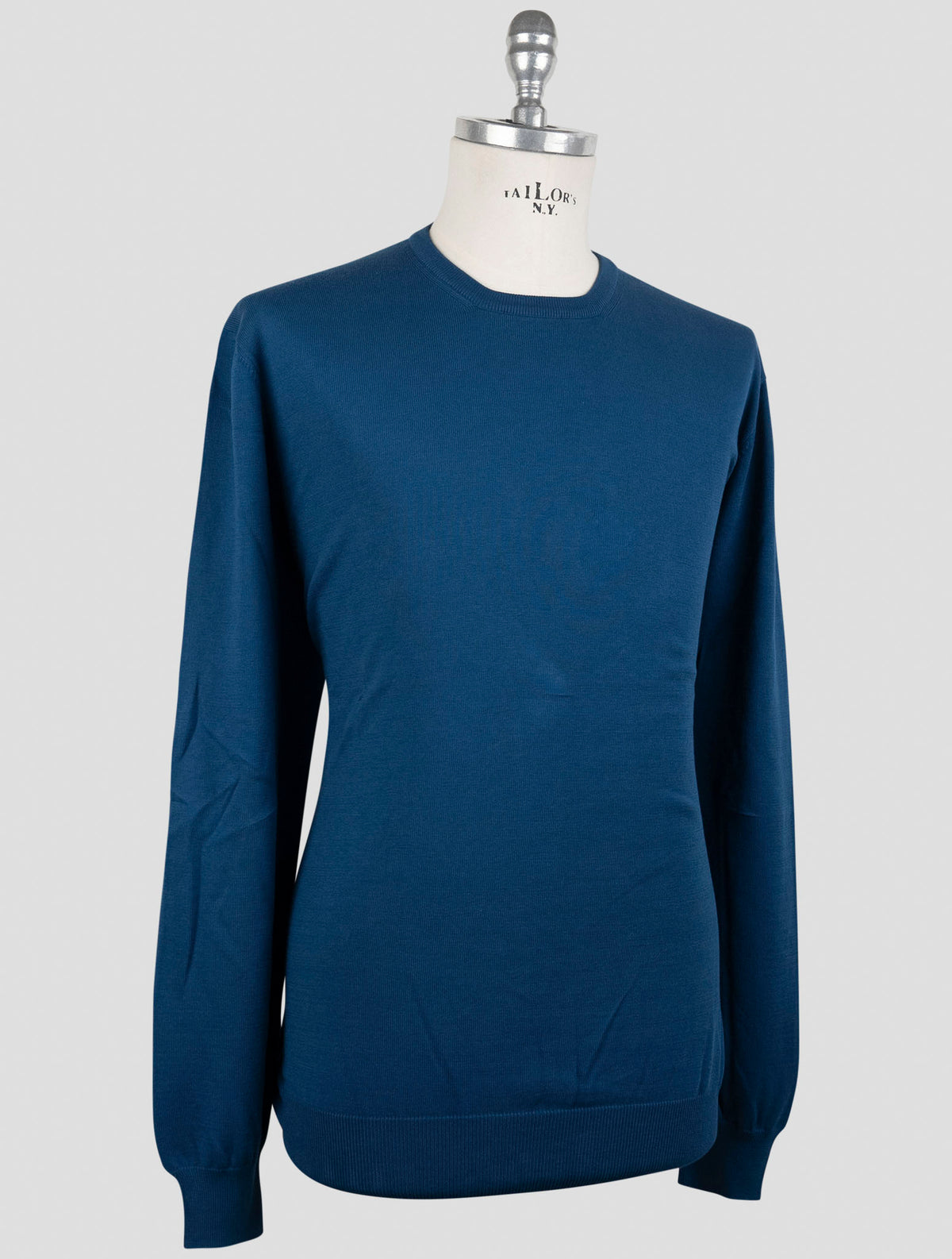 Gran Sasso Blue Cotton Sweater Crewneck 2