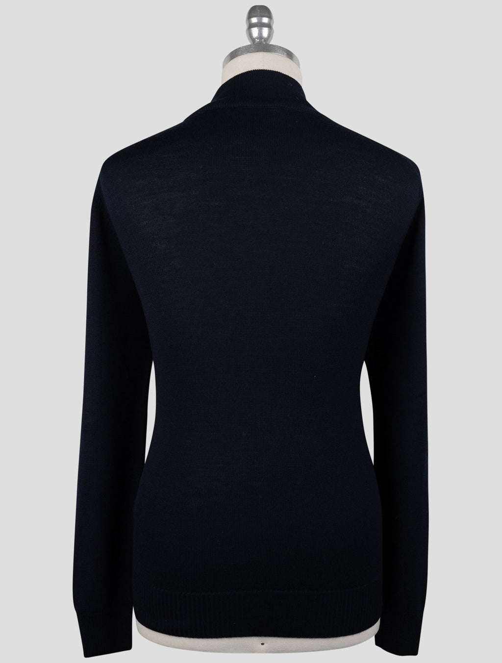 Gran Sasso Blue Navy Virgin Wool Sweater Half Zip 3