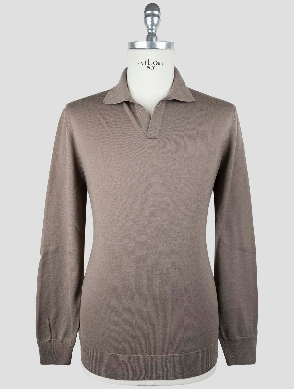 Gran Sasso Brown Virgin Wool Sweater Polo 1