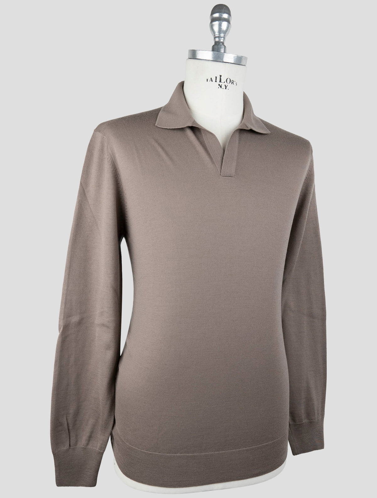 Gran Sasso Brown Virgin Wool Sweater Polo 2