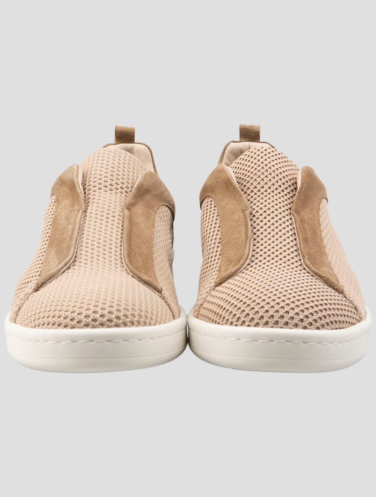 Gran Sasso Beige Leather Suede Sneakers 2