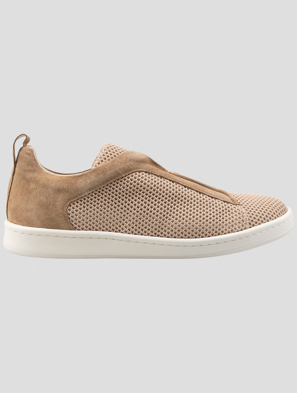 Gran Sasso Beige Leather Suede Sneakers 3