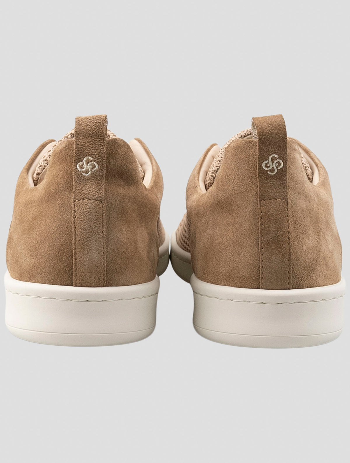 Gran Sasso Beige Leather Suede Sneakers 4