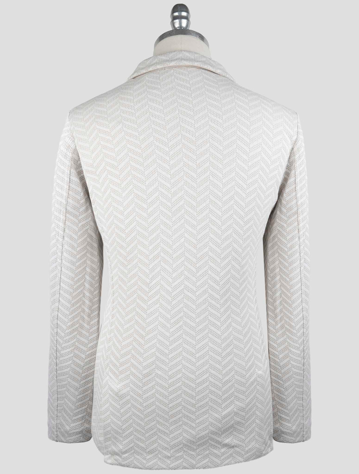 Gran Sasso Beige White Cotton Coat 3