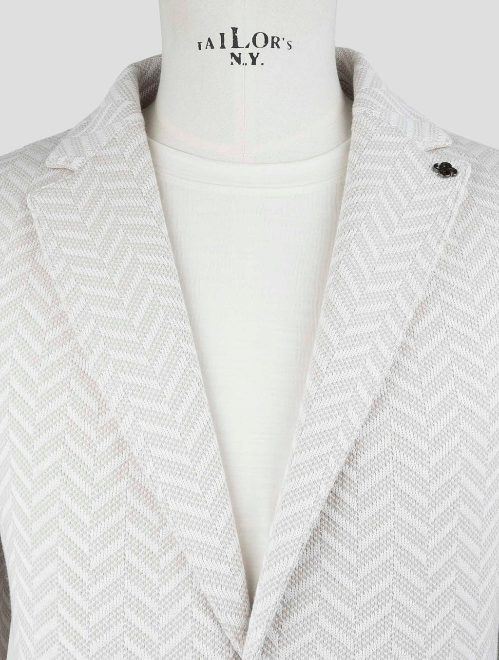Gran Sasso Beige White Cotton Coat 4