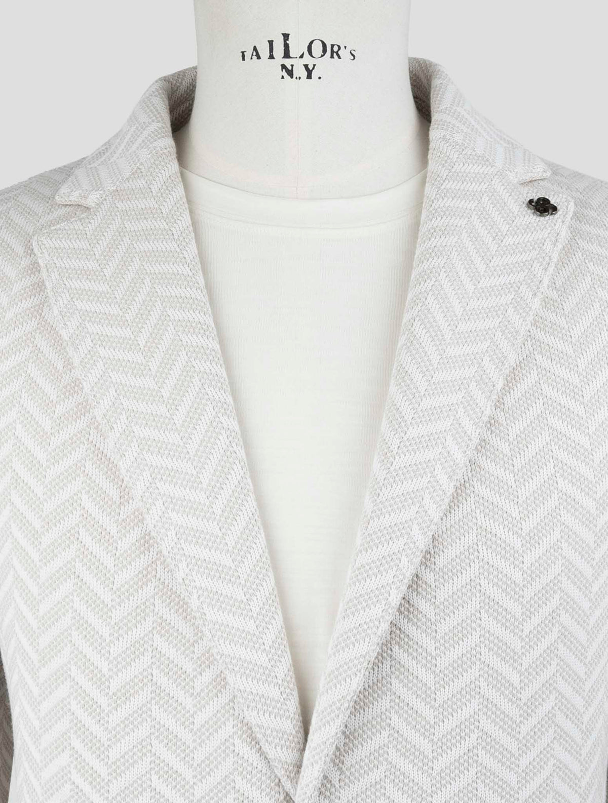 Gran Sasso Beige White Cotton Coat 4