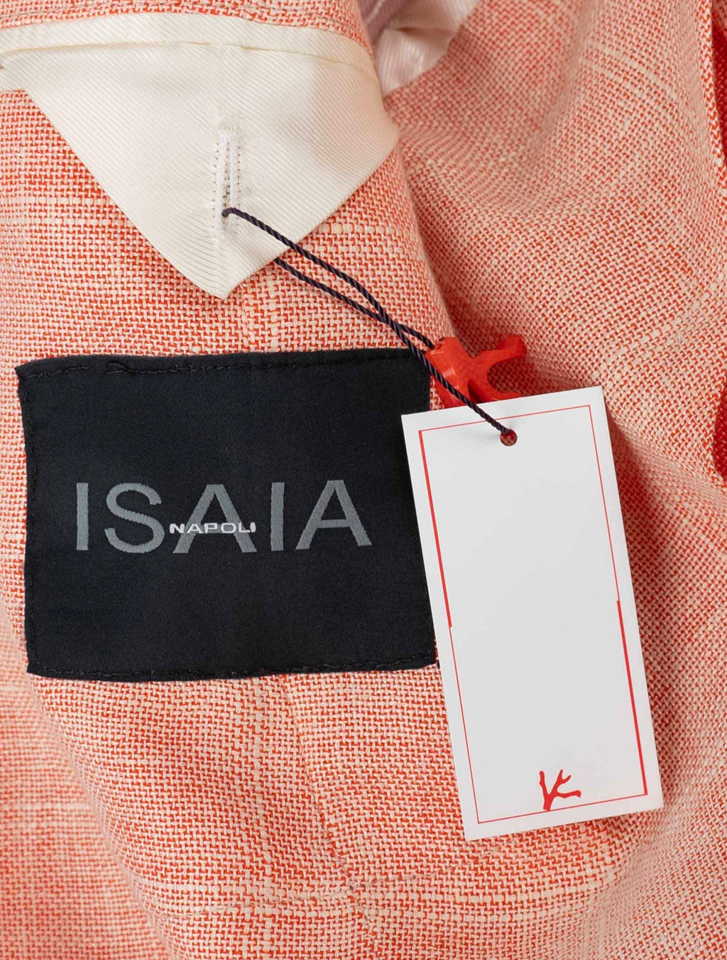 Isaia Orange Linen Wool Silk Blazer 6