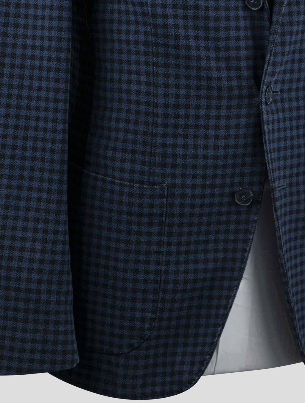 Isaia Blue Black Cotton Blazer 12
