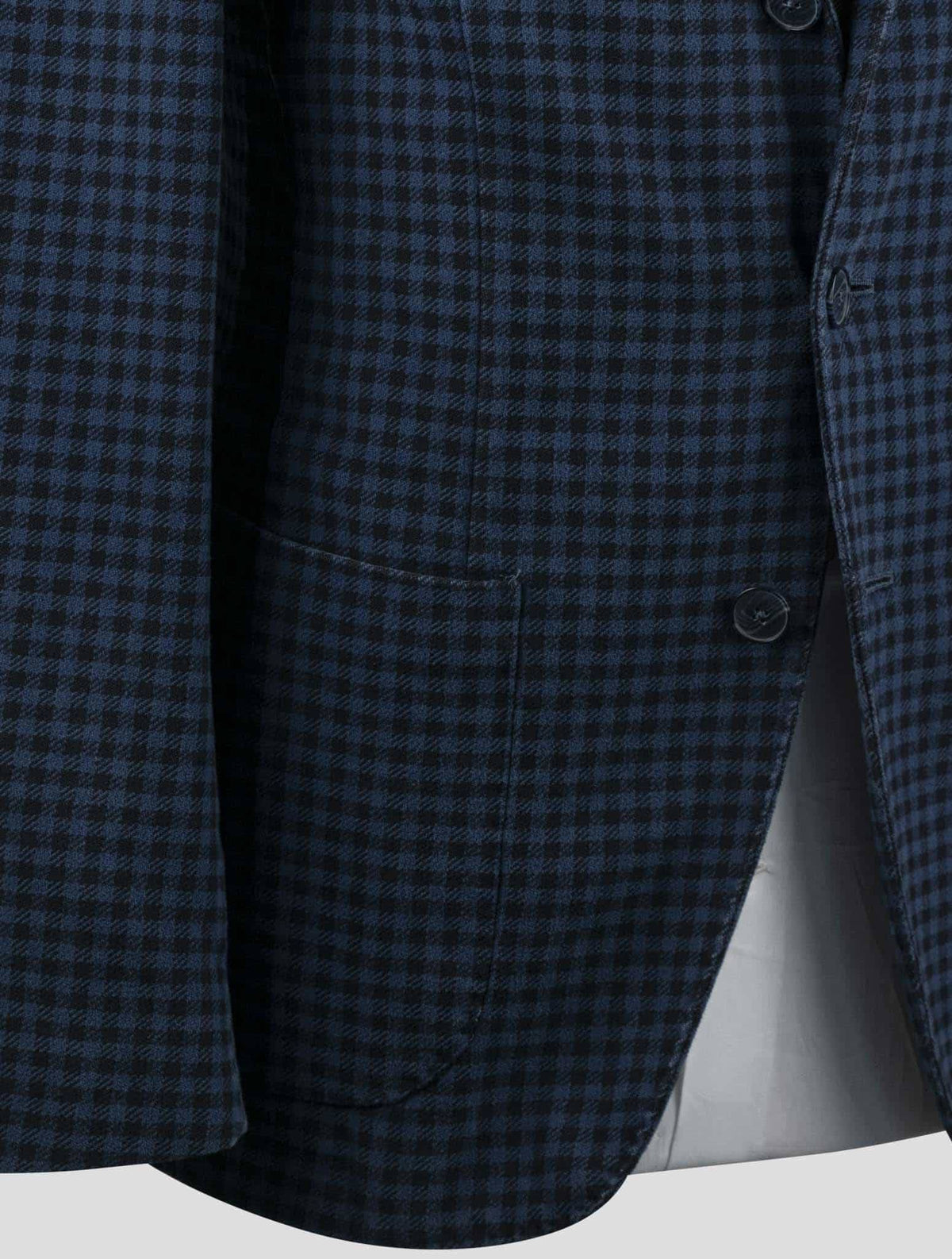 Isaia Blue Black Cotton Blazer 12