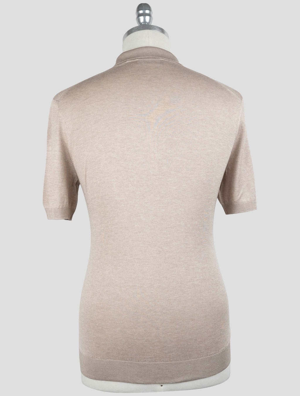 Gran Sasso Beige Silk Polo Half Zip 3