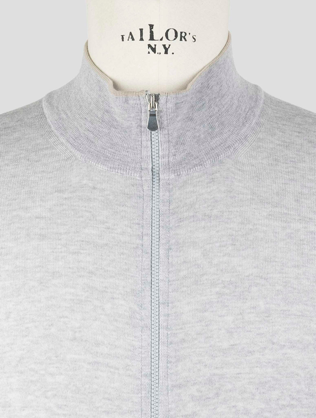 Gran Sasso Gray Virgin Wool Sweater Full Zip 4