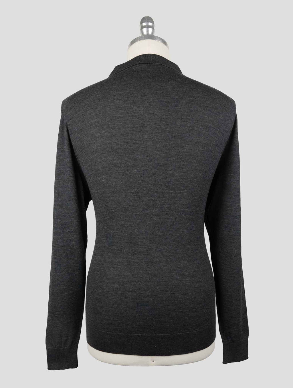 Kiton Gray Wool 14 Micron Sweater Polo 3