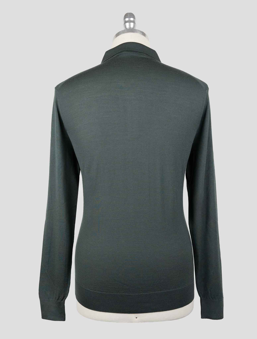 Kiton Green Wool 14 Micron Sweater Polo 3