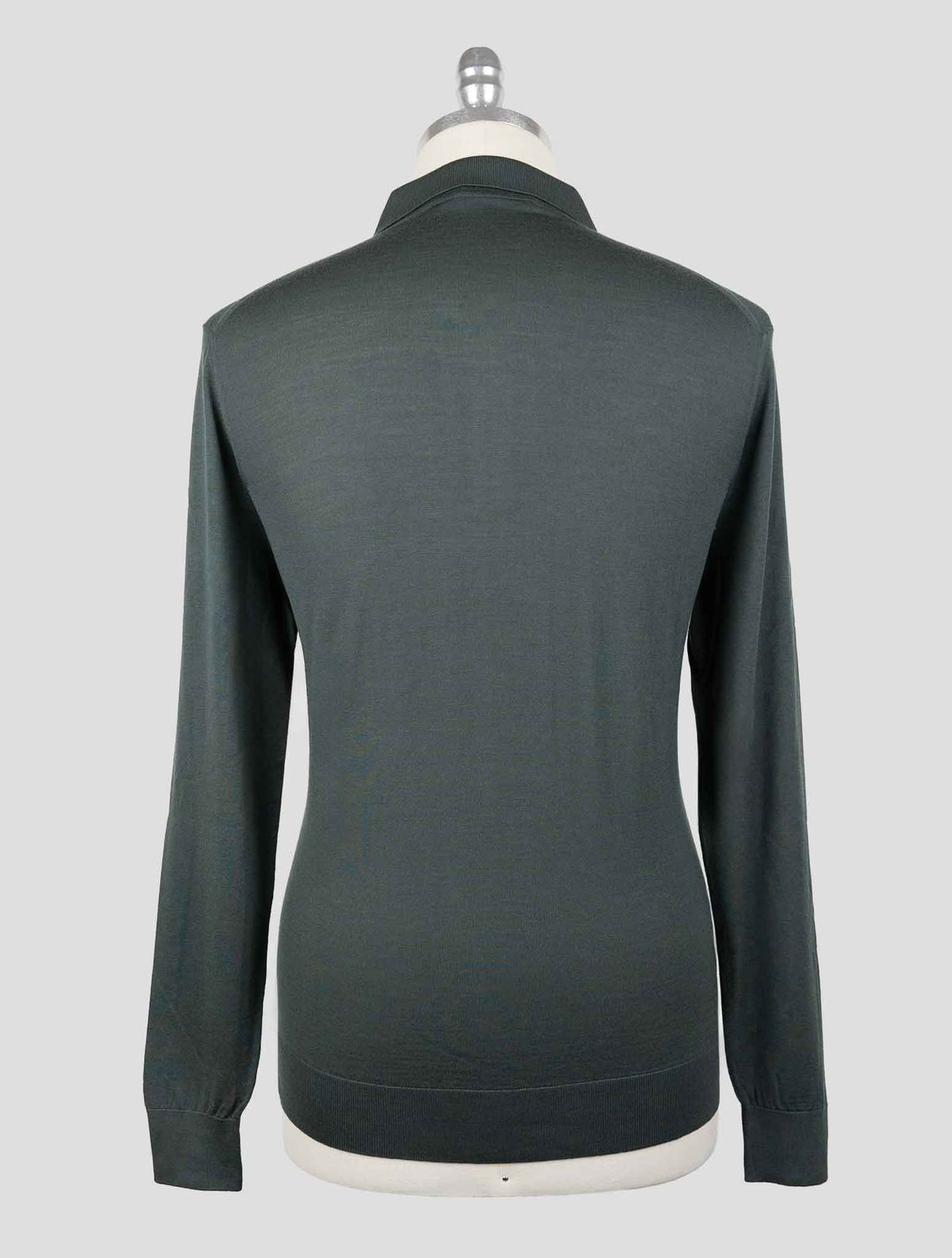 Kiton Green Wool 14 Micron Sweater Polo 3