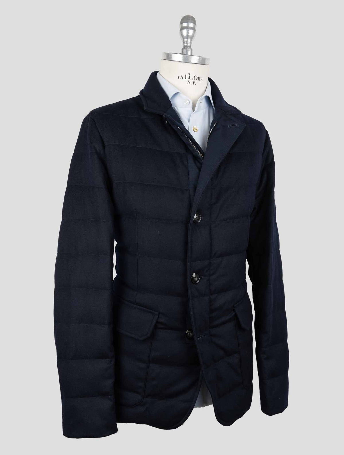 Kiton Blue Navy Cashmere Ea Coat 2