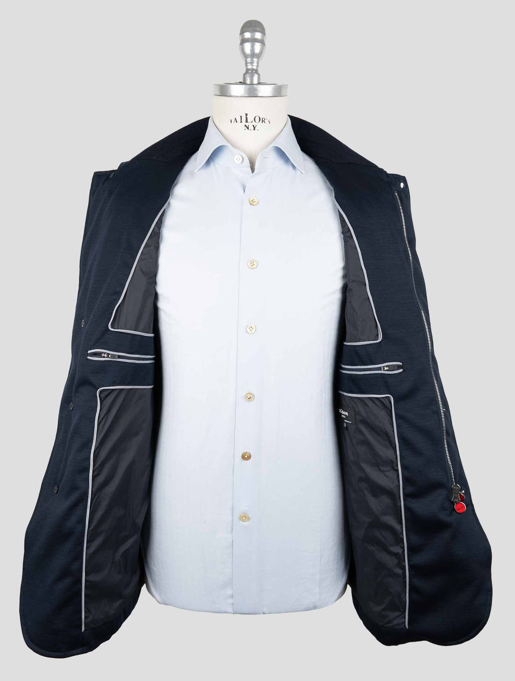 Kiton Blue Navy Cashmere Ea Coat 6