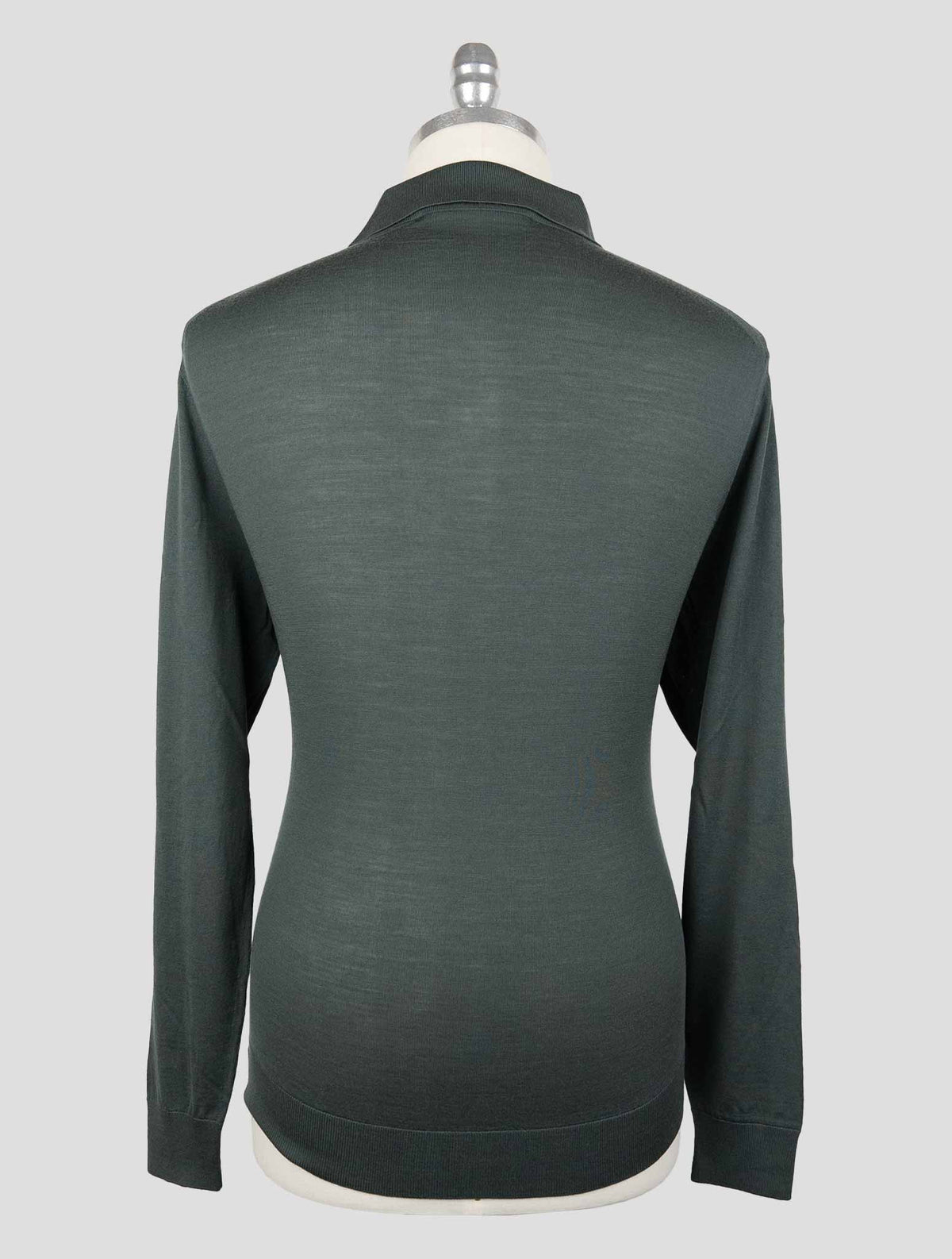 Kiton Green Wool 14 Micron Sweater Polo 3