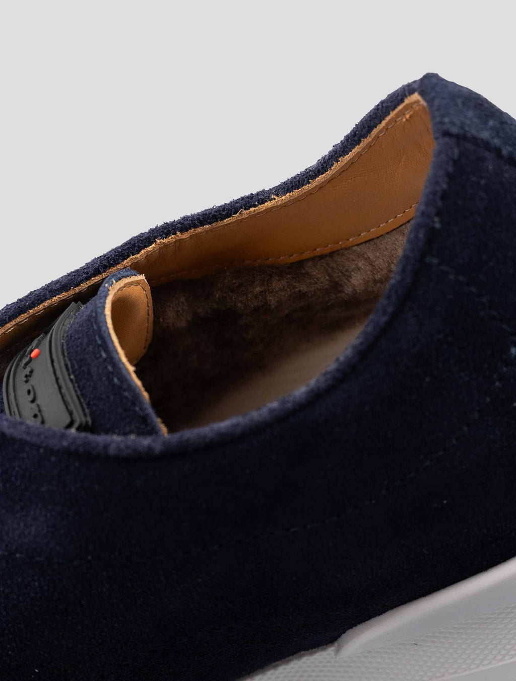 Kiton Blue Leather Suede Sheepskin Fur Sneakers 6