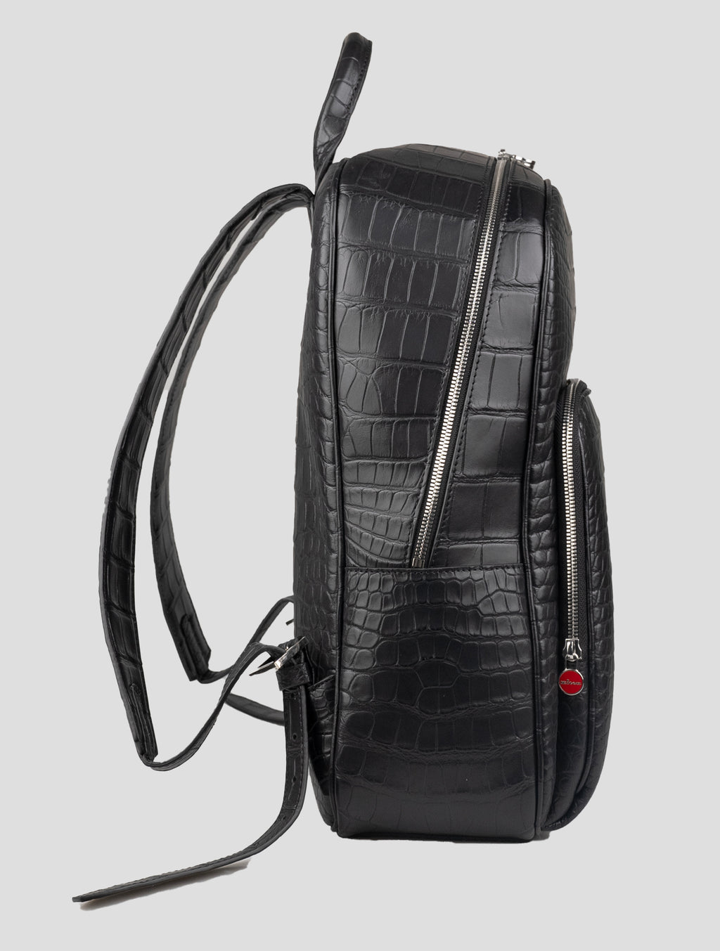 Kiton Black Leather Crocodile Backpack 3
